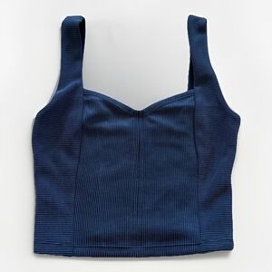 Lululemon Ribbed Softstreme Sweetheart Tank Top Womens S Black W1EVIS